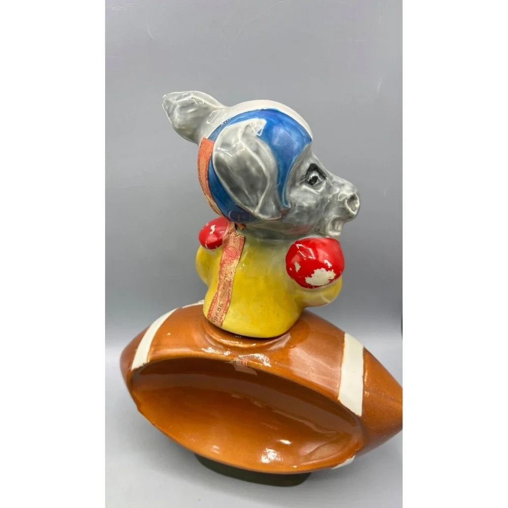 Vintage Jim‎ Beam Donkey Football Decanter Regal China 1970 Bourbon Bottle EMPTY